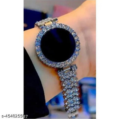 Trending Touch Screen LED Watch With Beautiful Bracelet & Gift Box Packaging For Female Women Girl For Any Occasion Gifts & Personal Use