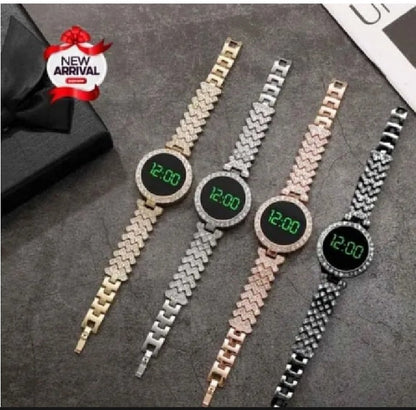 Trending Touch Screen LED Watch With Beautiful Bracelet & Gift Box Packaging For Female Women Girl For Any Occasion Gifts & Personal Use