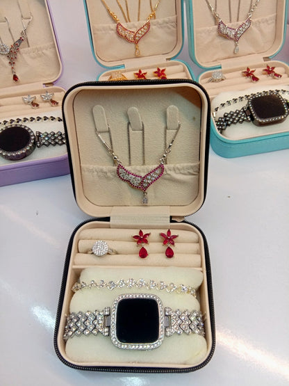 Top Trending Touch Watch With Beautiful Bracelet + Jewellery Set + Gift Box Packaging For Girls & Women