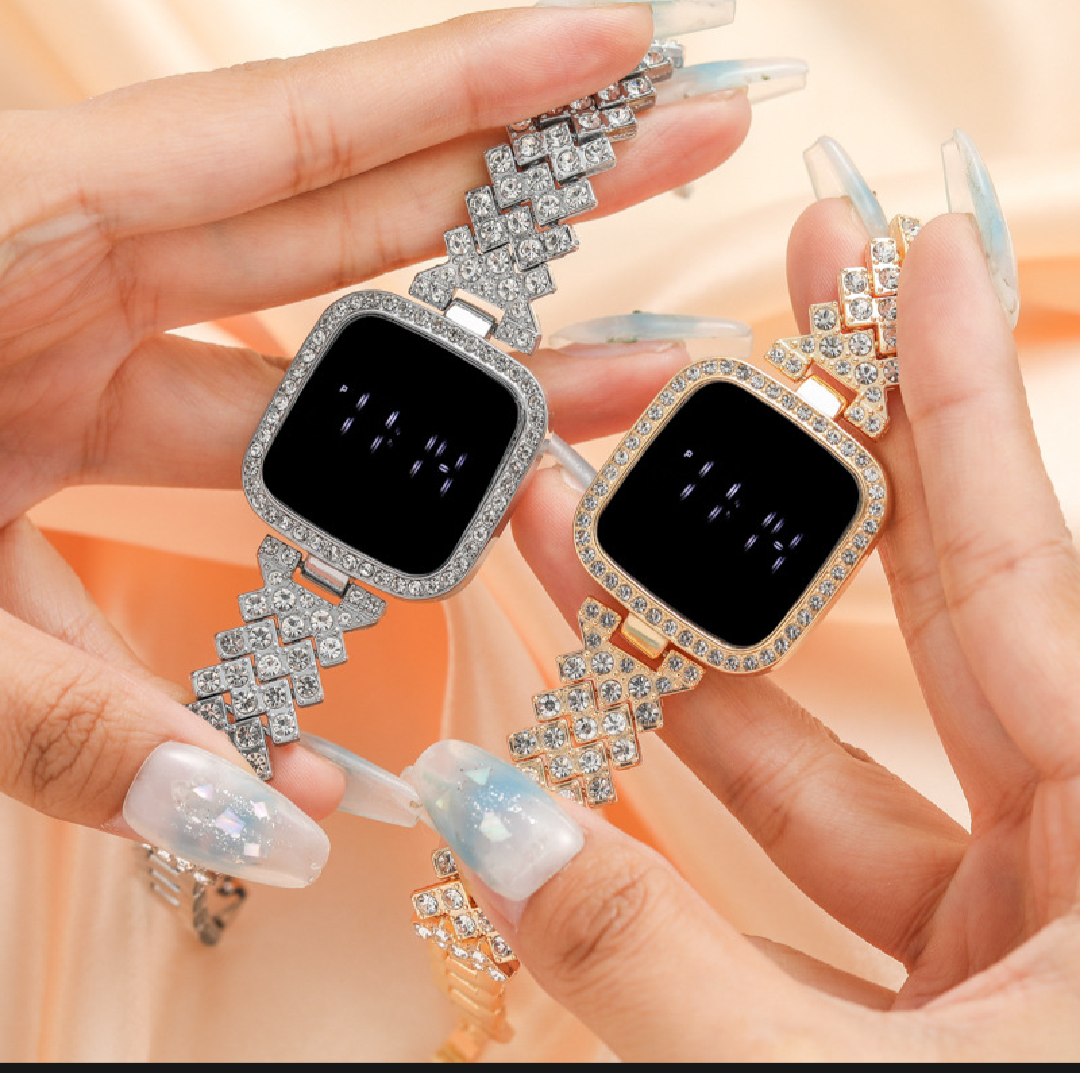 Trending Touch Screen LED Watch With Beautiful Bracelet & Gift Box Packaging For Female Women Girl For Any Occasion Gifts & Personal Use